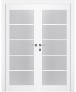 PALLADIO 5 LITE VETRO BIANCO NOBLE DOUBLE BELLDINNI MODERN INTERIOR DOOR - 1