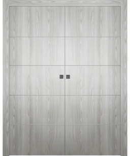 OPTIMA 4H RIBEIRA ASH DOUBLE POCKET BELLDINNI MODERN INTERIOR DOOR - 1