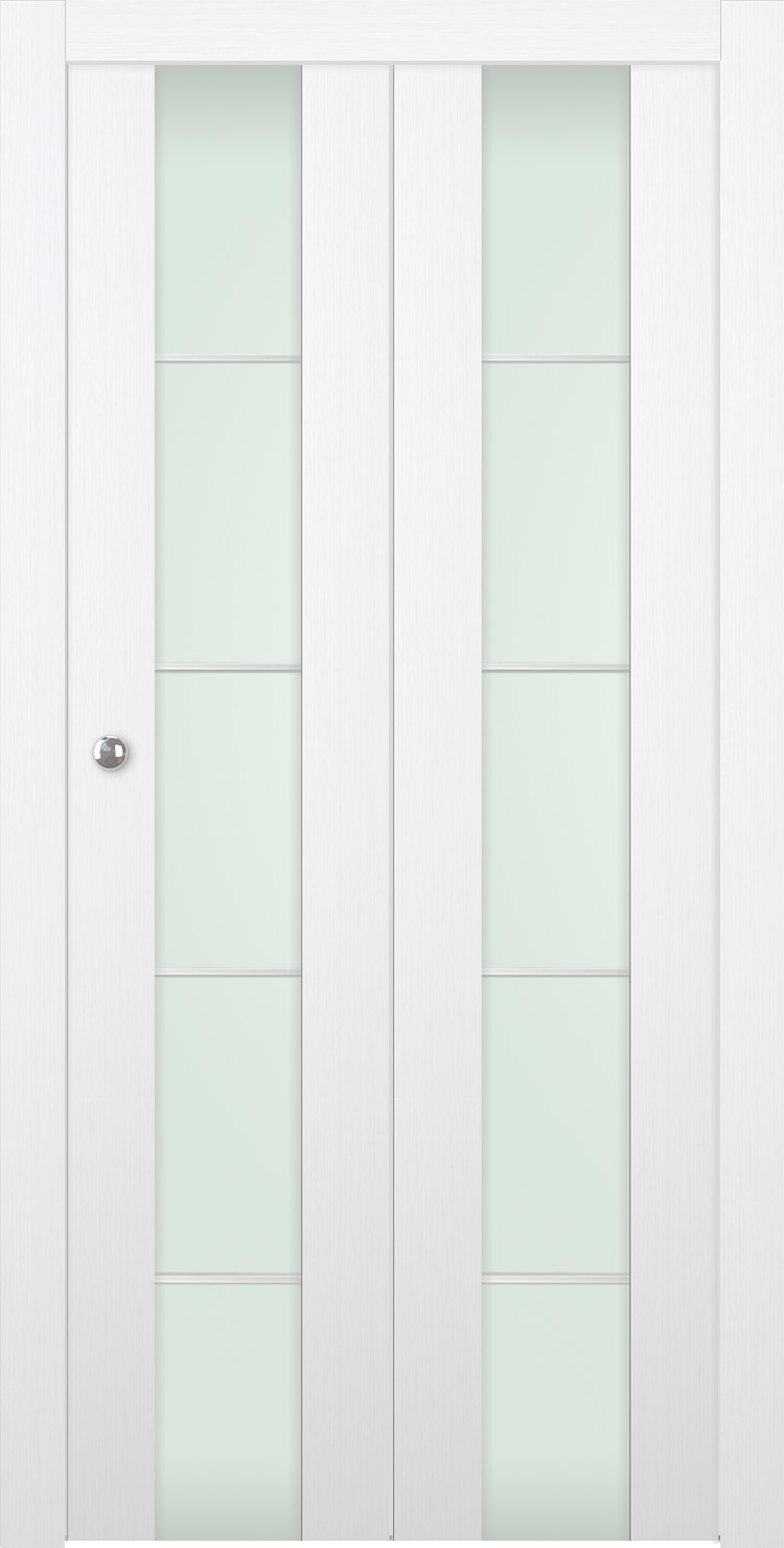 PALLADIO 202 4H VETRO BIANCO NOBLE BI-FOLD BELLDINNI MODERN INTERIOR DOOR - 1