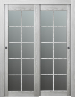 AVON 10 LITE VETRO RIBEIRA ASH BYPASS BELLDINNI MODERN INTERIOR DOOR - 1