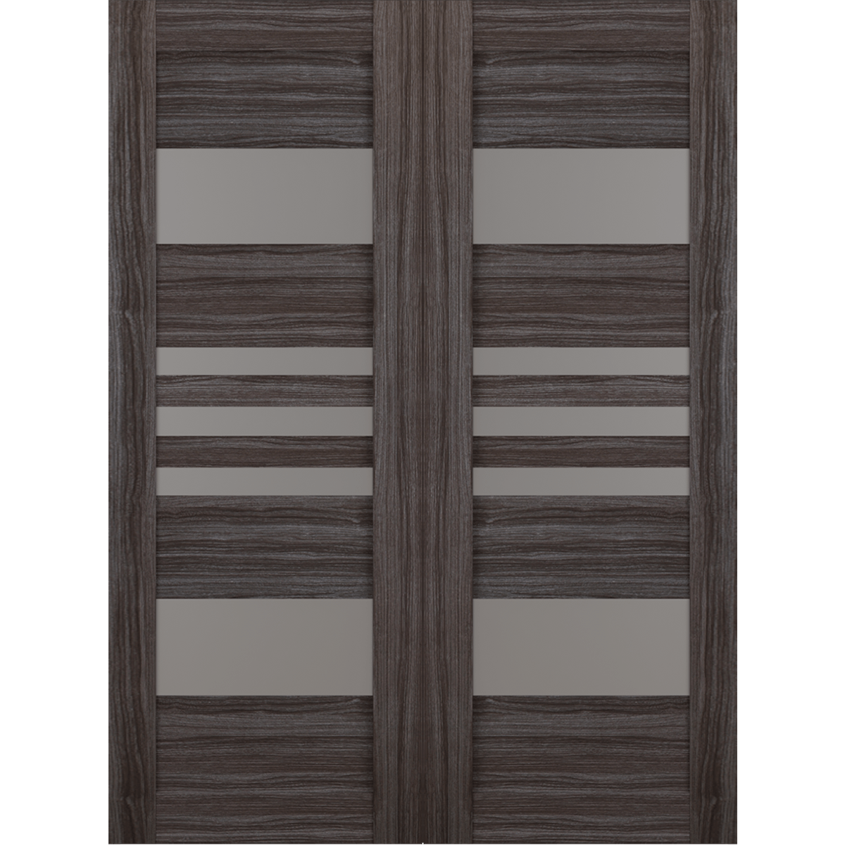LETI VETRO GRAY OAK BYPASS BELLDINNI MODERN INTERIOR DOOR - 2