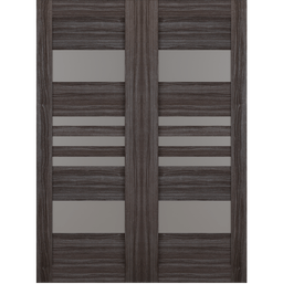LETI VETRO GRAY OAK BYPASS BELLDINNI MODERN INTERIOR DOOR - 2