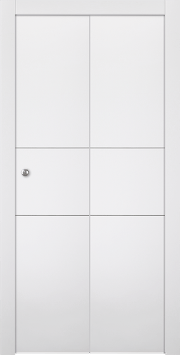 SMART PRO 2H POLAR WHITE BI-FOLD BELLDINNI MODERN INTERIOR DOOR - 1