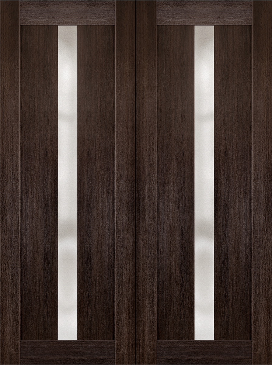 AVON 101 VETRO VERALINGA OAK DOUBLE BARN DOORS BELLDINNI MODERN INTERIOR DOOR - 2