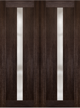 AVON 101 VETRO VERALINGA OAK DOUBLE BARN DOORS BELLDINNI MODERN INTERIOR DOOR - 2