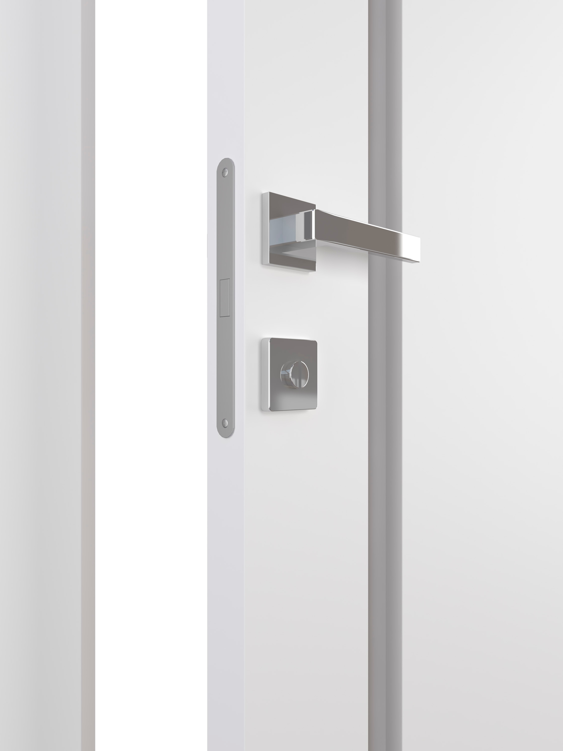 SMART PRO 208 VETRO POLAR WHITE INVISIBLE METAL FRAME BELLDINNI MODERN INTERIOR DOOR - 3