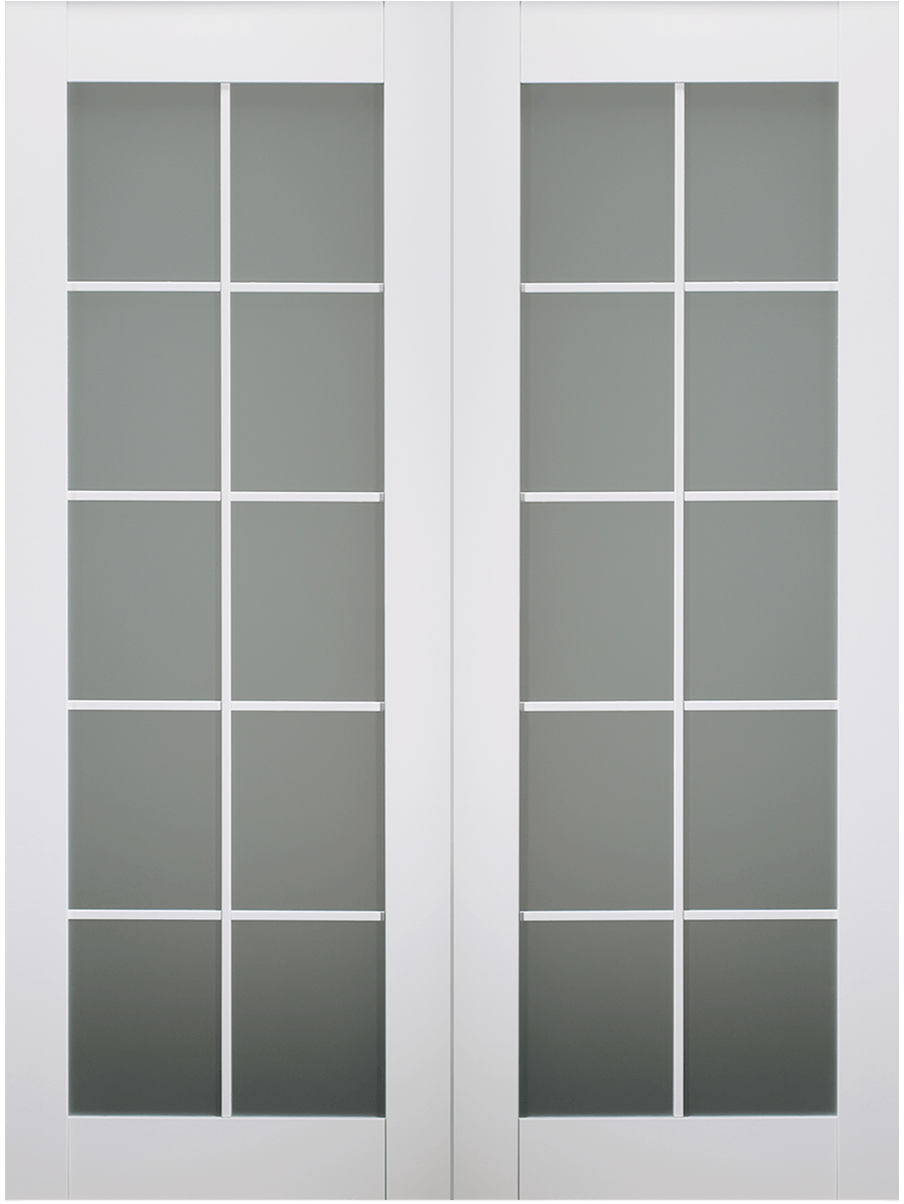 SMART PRO 10 LITE VETRO POLAR WHITE DOUBLE BARN BELLDINNI MODERN INTERIOR DOOR - 2