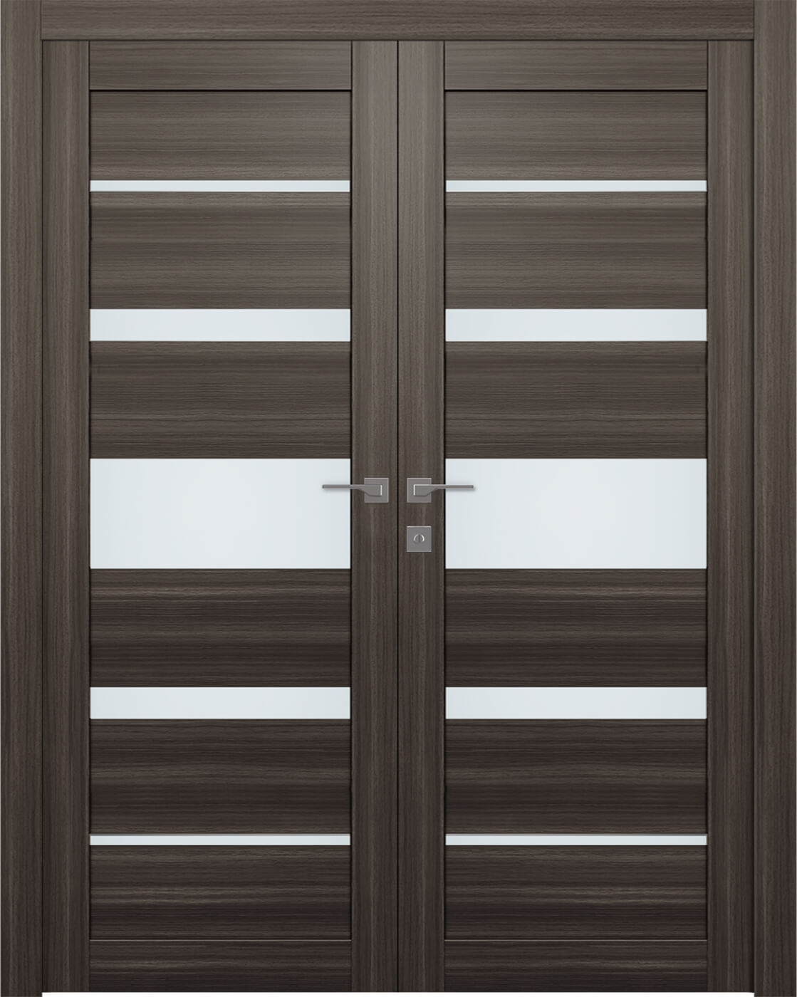 KINA VETRO GRAY OAK CLOSET DOORS BELLDINNI MODERN INTERIOR DOOR - 1
