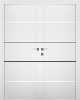 SMART PRO 4H BLACK POLAR WHITE DOUBLE DOORS BELLDINNI MODERN INTERIOR DOOR - 1