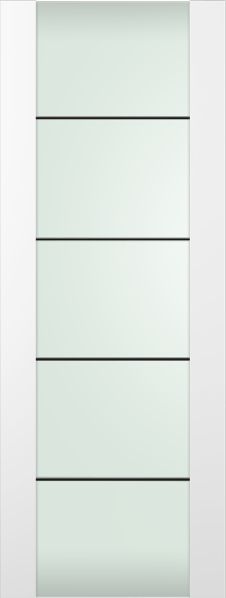 SMART PRO H3G 4H BLACK STRIPS VETRO POLAR WHITE SLAB DOORS BELLDINNI MODERN INTERIOR DOOR - 1