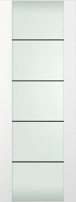 SMART PRO H3G 4H BLACK STRIPS VETRO POLAR WHITE SLAB DOORS BELLDINNI MODERN INTERIOR DOOR - 1