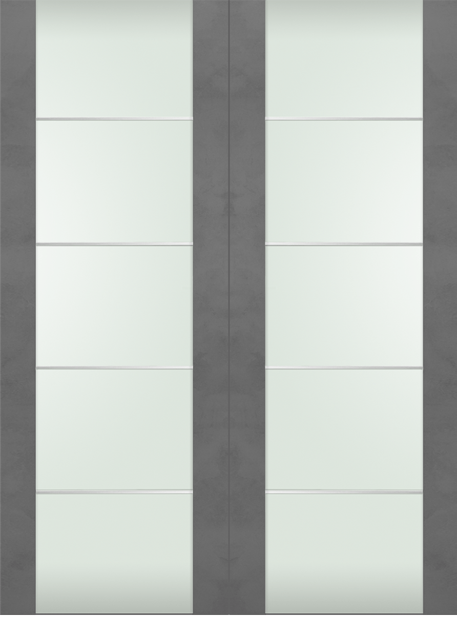 AVON 202 4H VETRO DARK URBAN DOUBLE BELLDINNI MODERN INTERIOR DOOR - 2