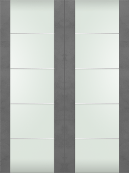 AVON 202 4H VETRO DARK URBAN DOUBLE BELLDINNI MODERN INTERIOR DOOR - 2