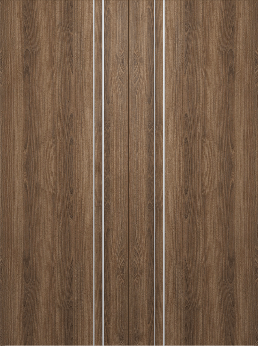 OPTIMA 2V PECAN NUTWOOD DOUBLE MAGIC DOORS BELLDINNI MODERN INTERIOR DOOR - 2