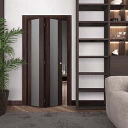 AVON 202 VETRO VERALINGA OAK BI-FOLD BELLDINNI MODERN INTERIOR DOOR - 2