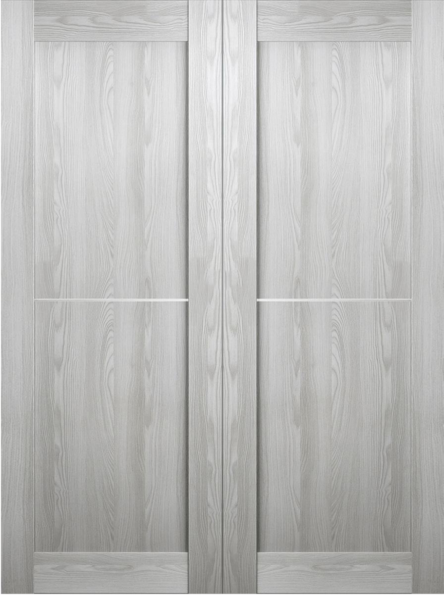 AVON 07 1H RIBEIRA ASH DOUBLE BARN BELLDINNI MODERN INTERIOR DOOR - 2