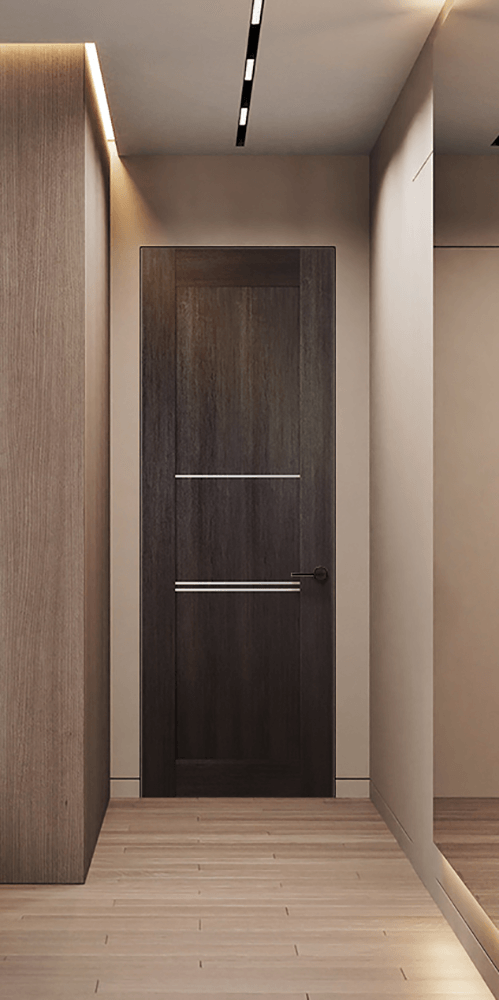 AVON 07 3H VERALINGA OAK DOUBLE INVISIBLE METAL FRAME BELLDINNI MODERN INTERIOR DOOR - 2
