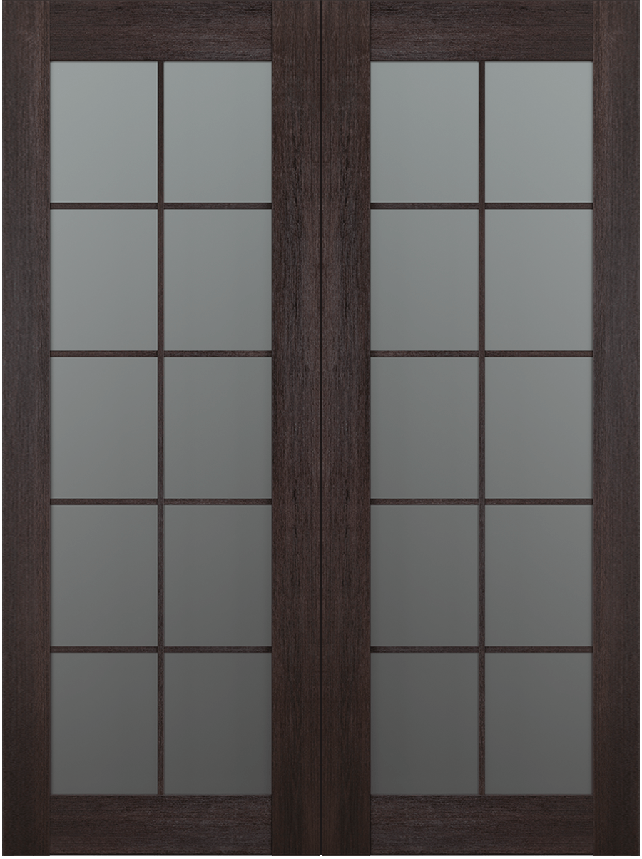 AVON 10 LITE VETRO VERALINGA OAK DOUBLE BI-FOLD BELLDINNI MODERN INTERIOR DOOR - 2