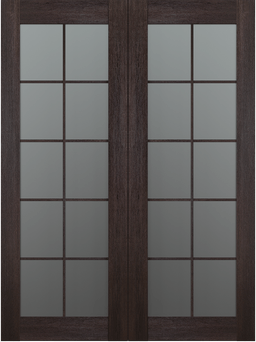 AVON 10 LITE VETRO VERALINGA OAK DOUBLE BI-FOLD BELLDINNI MODERN INTERIOR DOOR - 2