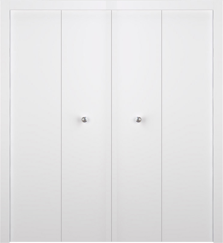 OPTIMA SNOW WHITE DOUBLE BI-FOLD BELLDINNI MODERN INTERIOR DOOR - 1