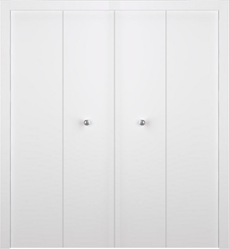 OPTIMA SNOW WHITE DOUBLE BI-FOLD BELLDINNI MODERN INTERIOR DOOR - 1
