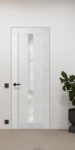 AVON 101 VETRO RIBEIRA ASH INVISIBLE METAL FRAME BELLDINNI MODERN INTERIOR DOOR - 2