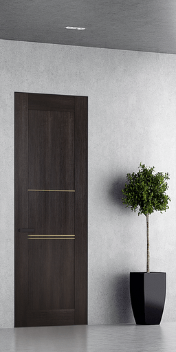 AVON 07 3H GOLD VERALINGA OAK INVISIBLE METAL FRAME BELLDINNI MODERN INTERIOR DOOR - 1