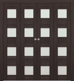 AVON 07-08 VETRO VERALINGA OAK DOUBLE BI-FOLD DOORS BELLDINNI MODERN INTERIOR DOOR - 1