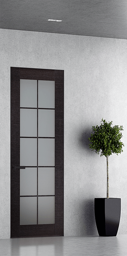 AVANTI 10 LITE VETRO BLACK APRICOT DOUBLE INVISIBLE METAL FRAME BELLDINNI MODERN INTERIOR DOOR - 1