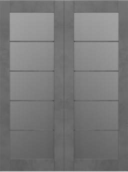 AVON 5 LITE VETRO DARK URBAN DOUBLE BI-FOLD BELLDINNI MODERN INTERIOR DOOR - 2