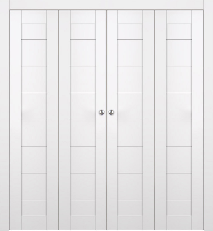 ERMI SNOW WHITE DOUBLE BI-FOLD BELLDINNI MODERN INTERIOR DOOR - 1