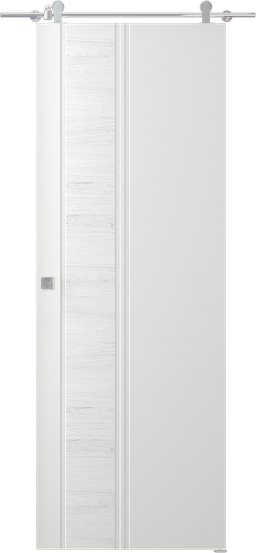 TWINWOOD 1 POLAR WHITE DOUBLE BARN BELLDINNI MODERN INTERIOR DOOR - 1
