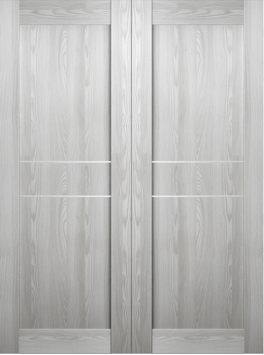 AVON 07 2HN RIBEIRA ASH DOUBLE BARN BELLDINNI MODERN INTERIOR DOOR - 2