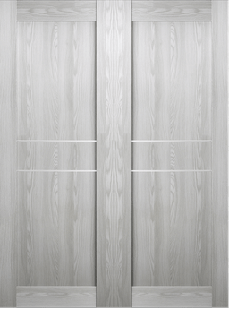 AVON 07 2HN RIBEIRA ASH DOUBLE BARN BELLDINNI MODERN INTERIOR DOOR - 2