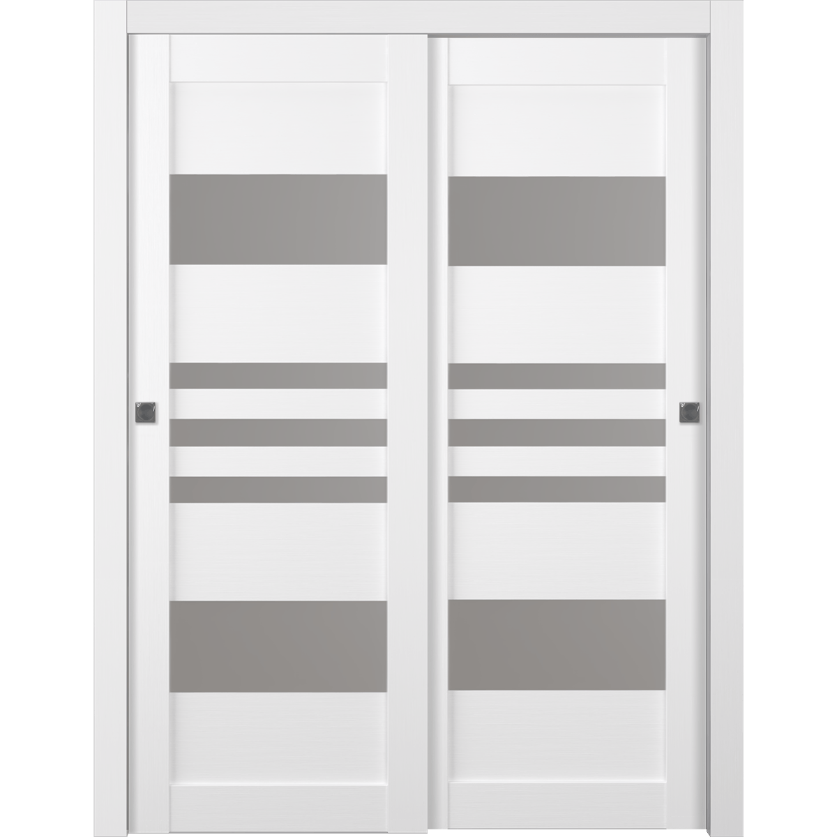 LETI VETRO BIANCO NOBLE BYPASS BELLDINNI MODERN INTERIOR DOOR - 1