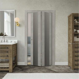 AVON 202 VETRO LIGHT URBAN BI-FOLD BELLDINNI MODERN INTERIOR DOOR - 2