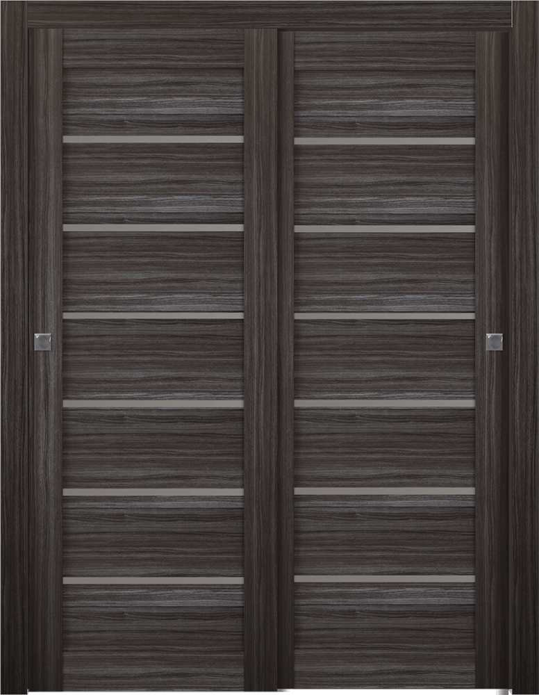 ALBA GRAY OAK BYPASS BELLDINNI MODERN INTERIOR DOOR - 1