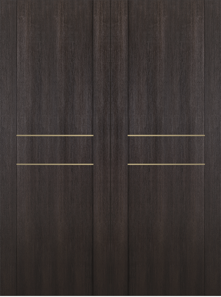 AVON 01 2HN GOLD VERALINGA OAK DOUBLE INVISIBLE METAL FRAME BELLDINNI MODERN INTERIOR DOOR - 2