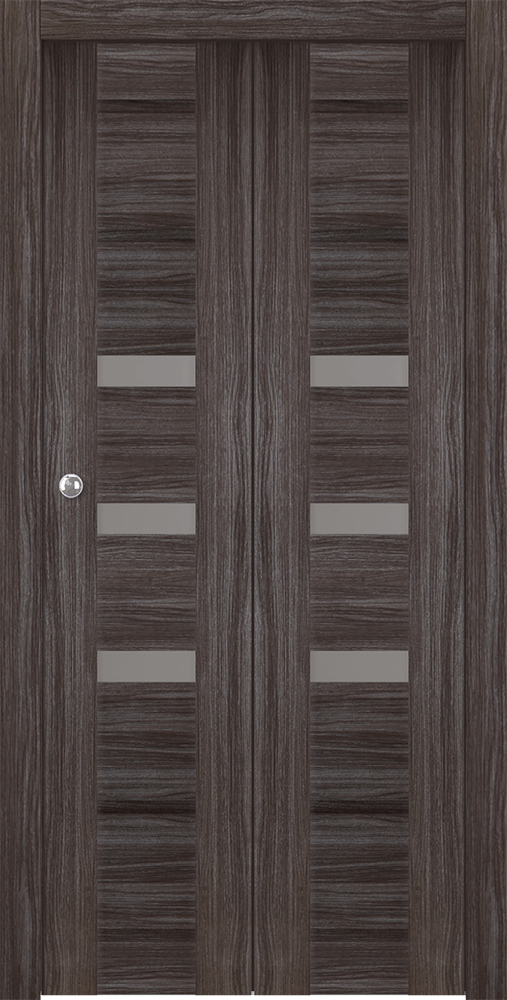 RITA VETRO GRAY OAK BI-FOLD BELLDINNI MODERN INTERIOR DOOR - 1