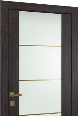 AVON 202 4H GOLD STRIPS VETRO VERALINGA OAK INVISIBLE METAL FRAME BELLDINNI MODERN INTERIOR DOOR - 2