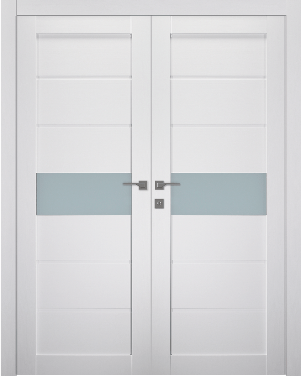 EDNA VETRO BIANCO NOBLE CLOSET BELLDINNI MODERN INTERIOR DOOR - 1