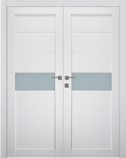 EDNA VETRO BIANCO NOBLE CLOSET BELLDINNI MODERN INTERIOR DOOR - 1