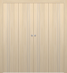 OPTIMA 2V LOIRE ASH DOUBLE BI-FOLD DOORS BELLDINNI MODERN INTERIOR DOOR - 1