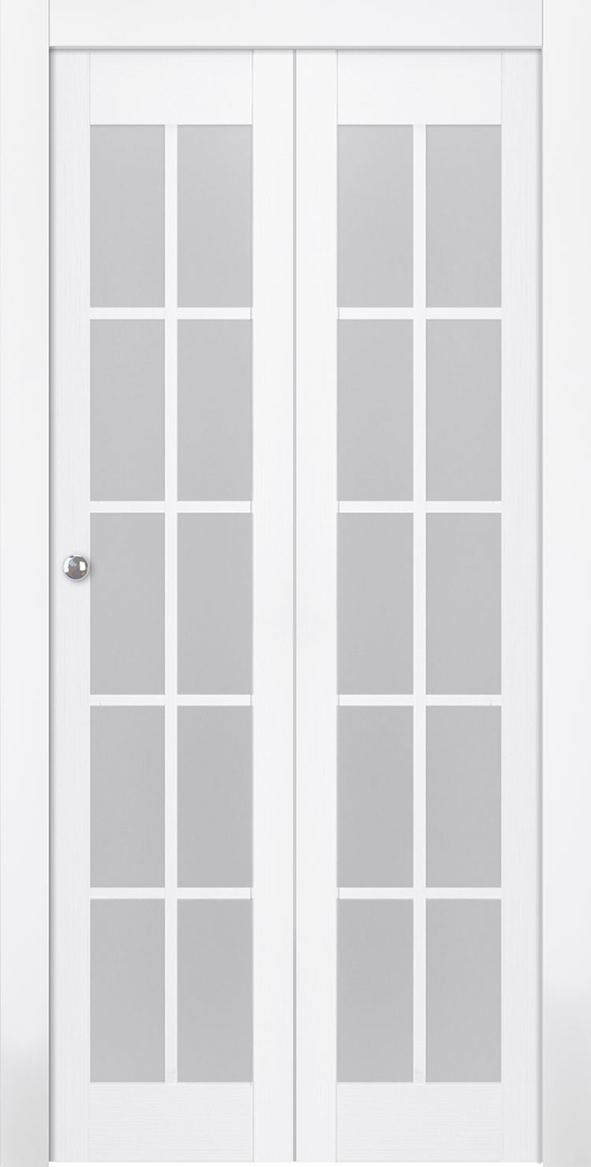 PALLADIO 10 LITE VETRO BIANCO NOBLE BI-FOLD BELLDINNI MODERN INTERIOR DOOR - 3