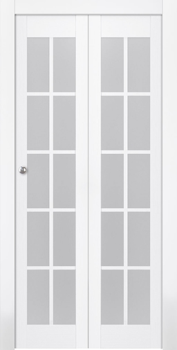 PALLADIO 10 LITE VETRO BIANCO NOBLE BI-FOLD BELLDINNI MODERN INTERIOR DOOR - 3