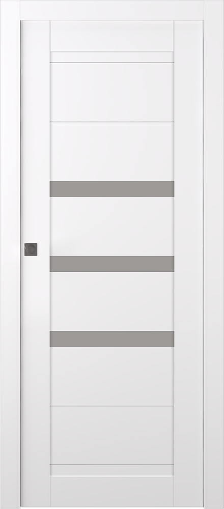 DORA VETRO SNOW WHITE POCKET BELLDINNI MODERN INTERIOR DOOR - 1