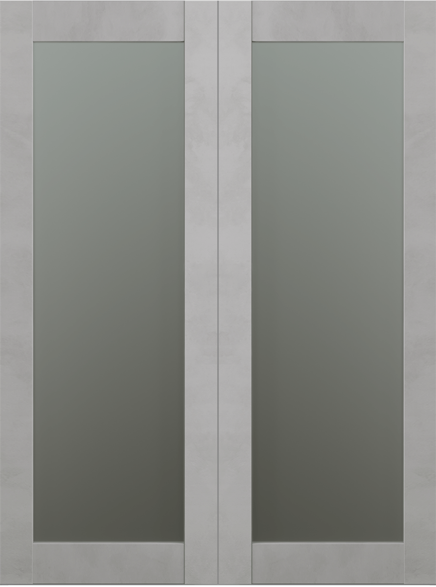 AVON 207 VETRO LIGHT URBAN DOUBLE INVISIBLE METAL FRAME BELLDINNI MODERN INTERIOR DOOR - 2