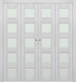 AVON 07-07 VETRO RIBEIRA ASH DOUBLE BI-FOLD DOORS BELLDINNI MODERN INTERIOR DOOR - 1