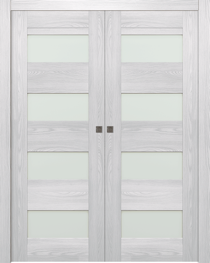 AVON 07-08 VETRO RIBEIRA ASH DOUBLE POCKET DOORS BELLDINNI MODERN INTERIOR DOOR - 1