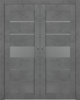 AVON 07-06 VETRO DARK URBAN DOUBLE POCKET BELLDINNI MODERN INTERIOR DOOR - 1